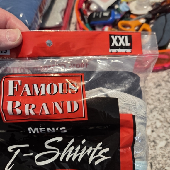 New In Package Men's Blue and Black T-Shirts Sz 2x - Picture 3 of 3